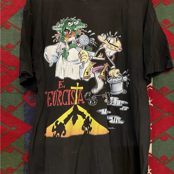 Vintage horror movie cartoon promo the exorcist T-Shirt Rare